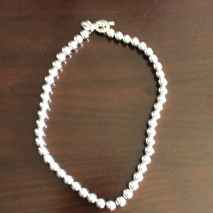 Lauren Ralph Lauren Silver Toggle Short Pearls